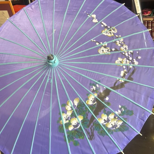 Japanese decorative wooden umbrella, 85 cm diameter