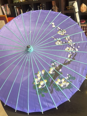 Japanese decorative wooden umbrella, 85 cm diameter
