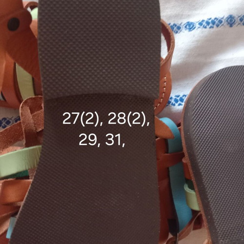 Children's colorful leather sandals new, sizes 27, 28, 29 & 31