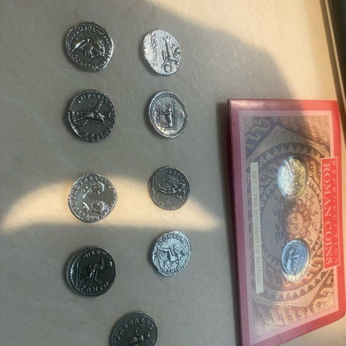 Roman coins like new, pack from the London museum