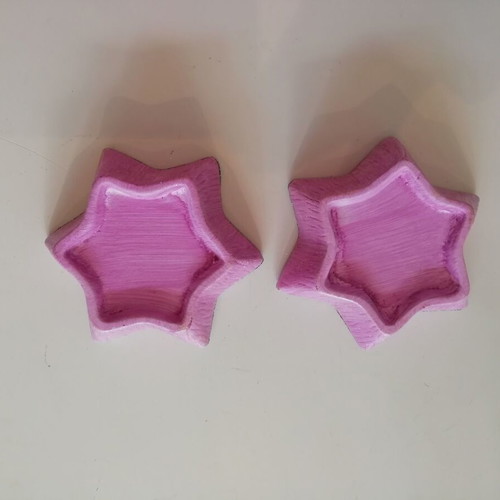 Christmas ceramic bowl set new, fuchsia with silver glitter