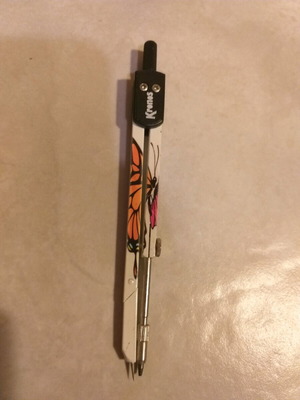 Compass like new with butterfly design