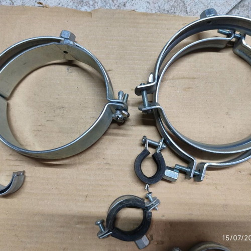 Στηρίγματα σωλήνων υδραυλικής φύσεως και μη καινούργια, ανοξείδωτα, βαρέως τύπου
