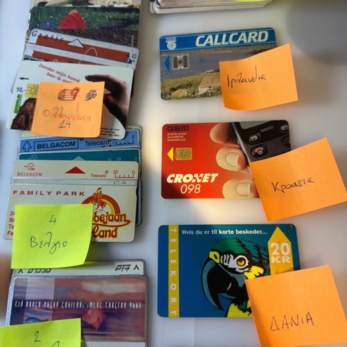 Phone cards used, pack of 180 from 26 countries
