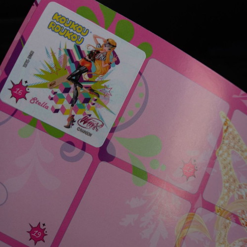Koukouroukou Winx Club album used with stickers