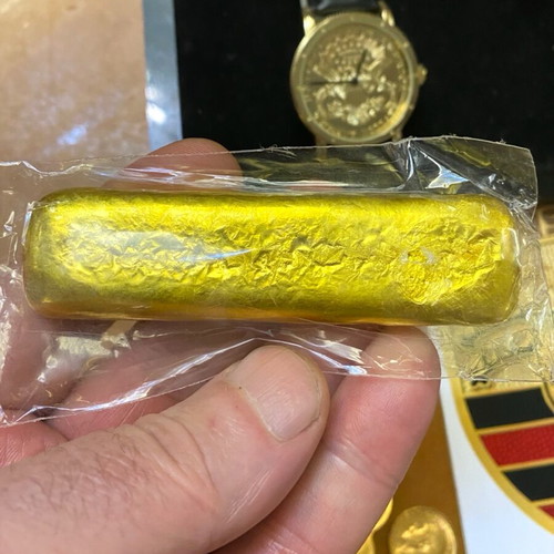 Gold bars new with 24k gold plating 8x2.5cm, 180g