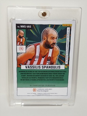 Donruss Euroleague NET Marvels 2024-25 Blue Laser signed card Vassilis Spanoulis