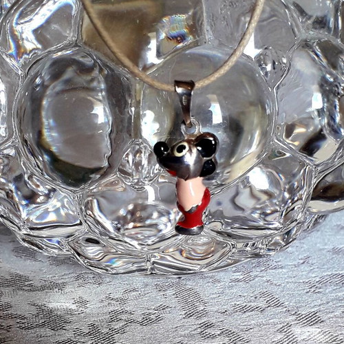 Mickey Mouse pendant children's silver 925 with enamel new
