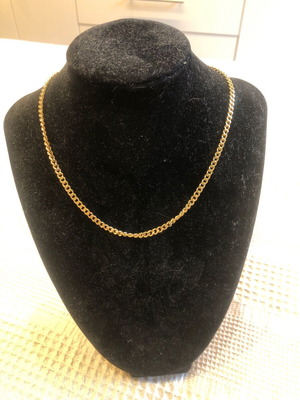 Gold-plated 18K choker chain necklace like new