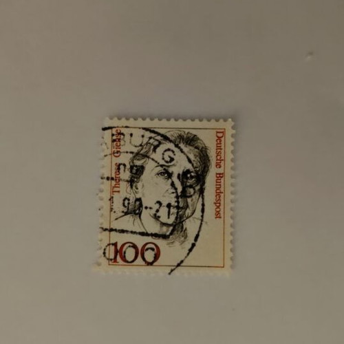Deutsche Bundespost 100 Pfennig stamp like new, Thomas Giese design