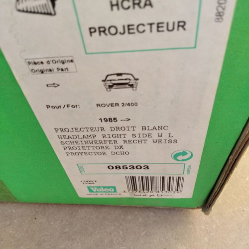 Valeo Rover 214/216 Headlamp pair or single new