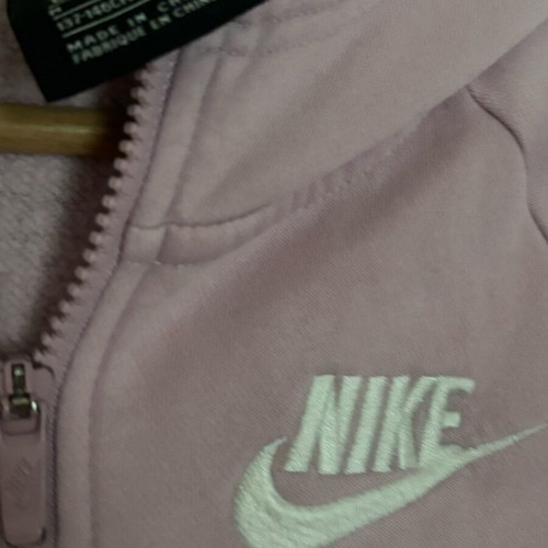 Nike zip-up hoodie used, pink, size 140 cm