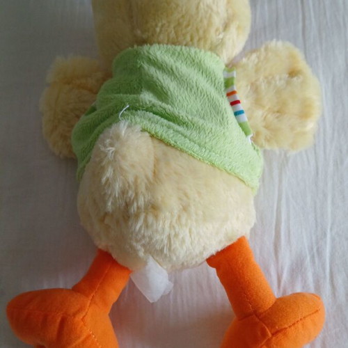 Stuffed duck 35 cm washed without sound like new