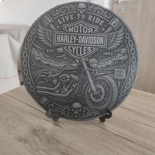 Harley-Davidson decorative slate with base, new