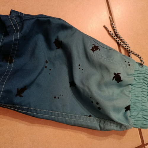 Baby swimsuit 9-12 months blue with turtle design
