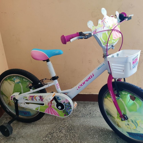 Children's bicycle 20 inch used, city with V-brakes, girls