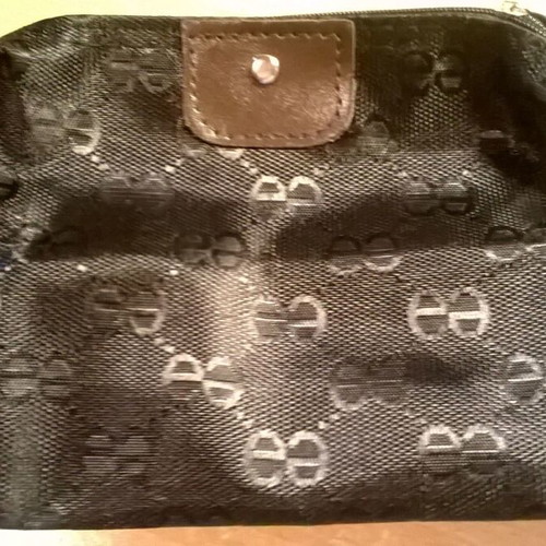 Women's black bag and makeup pouch new with gift