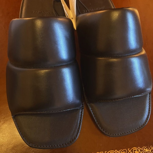 Zara Home Leather Shoes Size 40 New Black