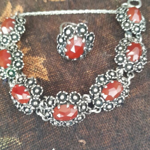 Vintage bracelet and ring set used