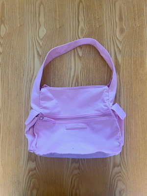 Benetton pink shoulder bag used with many pockets