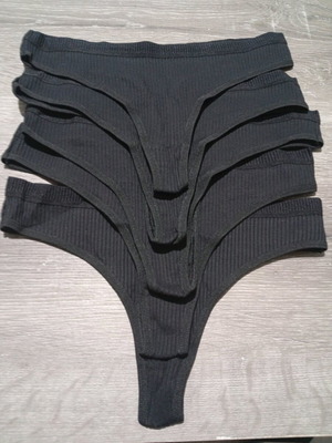 Women's lingerie new, pack of 5 pieces, size Large, black