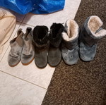 Girls' boots used, pack of 3 pairs size 30