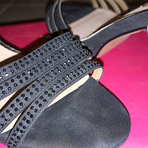 Mariamare sandals fabric and leather black size 40 like new