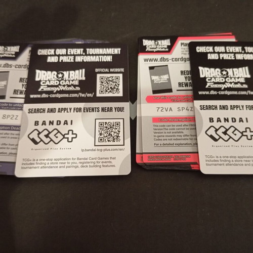 Online Code Card 56 pieces FB01, FB02 new