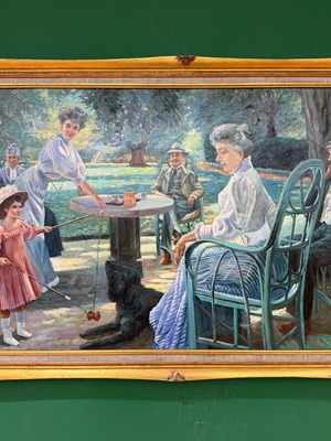 Произведение на изкуството A. Constable употребявано в винтидж рамка