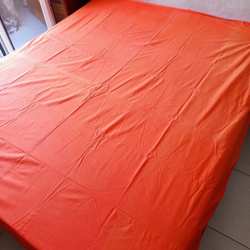 Cotton bed sheets set used, pack of 2, orange shades