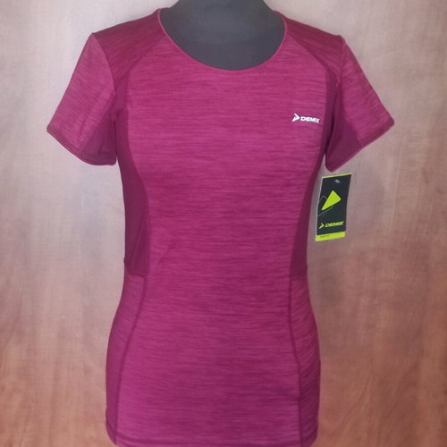 Demix women's running sports shirt new, size M, red-pink