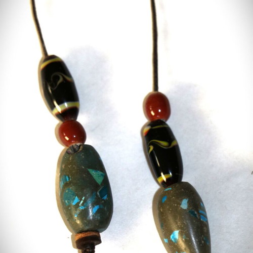Indico Jewells handmade worry beads with turquoise and lapis lazuli porcelain beads