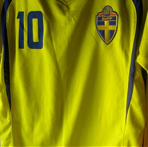 Ibrahimovic's #10 Sweden Home size 164cm-( 6-13 ετων) Παιδική ποδοσφαιρική φανέλα καινούργια