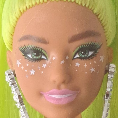 Barbie Extra Neon Hair redressed used with small flaws