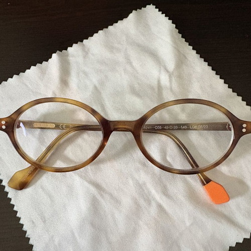 Eyeglass frames used, brown, for myopia
