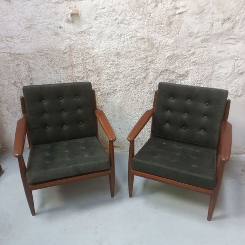 Danish armchairs like new, fully restored