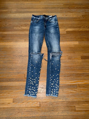 Παντελόνι τζιν μεταχειρισμένο μέγεθος small μπλε amn madness national