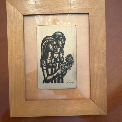 A. Tassos Matching Limited Edition Suite of 5 Fine Silver Woodcut Prints