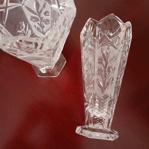 Crystal vases new, set of 2 pieces