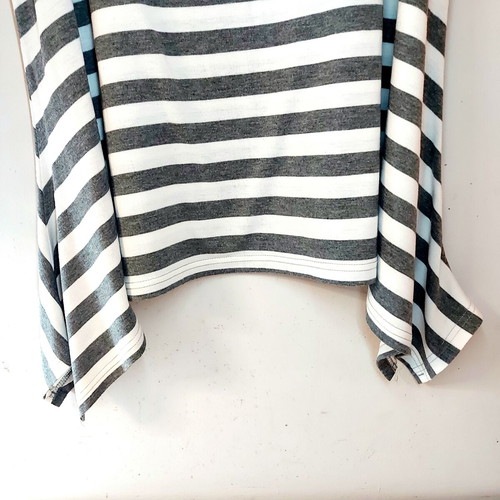 Guodil Women's Striped Sleeveless Top XL with Asymmetric Hem