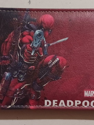 Πορτοφόλι Deadpool διπλό Marvel Comics σαν καινούργιο, μαύρο και κόκκινο