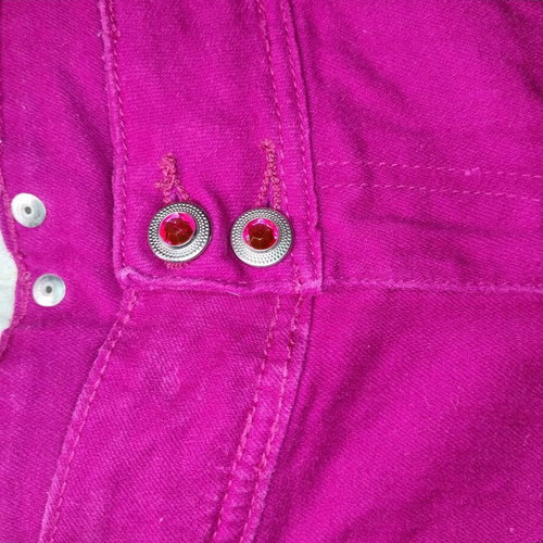 Fuchsia cotton denim pants like new, size S