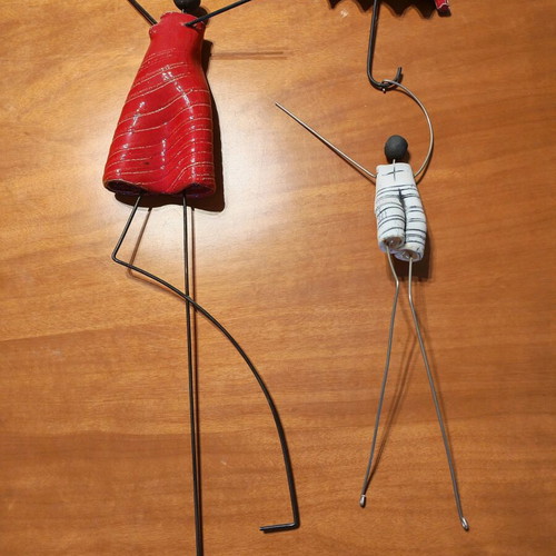 Handmade porcelain hanging figures like new