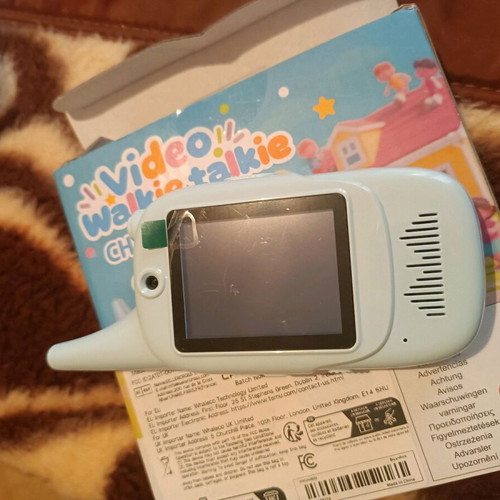 Walkie talkie set for children with screen and camera, new