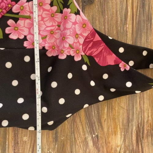 80’s Maxi Floral Handmade Dress like new, black polka dot with multicolor flowers