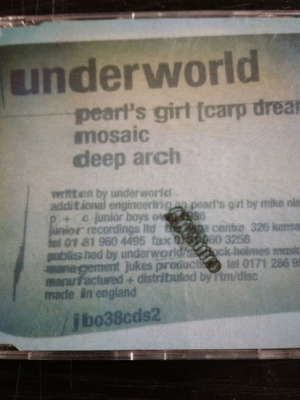 Underworld Pearl's Girl CD single like new, electronic