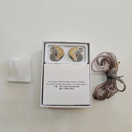 CCA CRA In-Ear Monitor headphones with 2Pin detachable cable, 3.5mm jack, silver