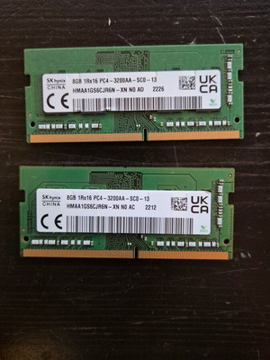 Hynix 8Gbyte DDR4 3200Mhz x 2 τεμάχια σαν καινούργιο