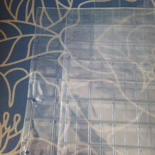 Empty coin storage pages, pack of 5, various sizes