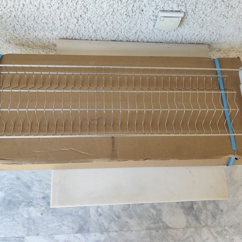 Stainless steel plate rack and glass racks for 90cm cabinets, Italy